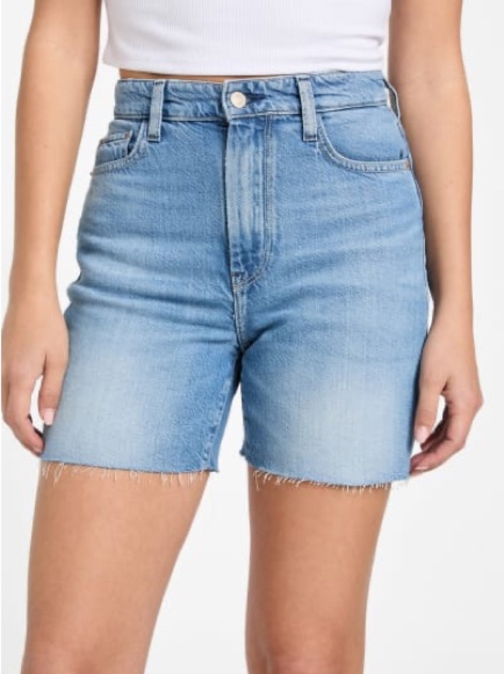 Guess Light Blue High Waist Denim Shorts